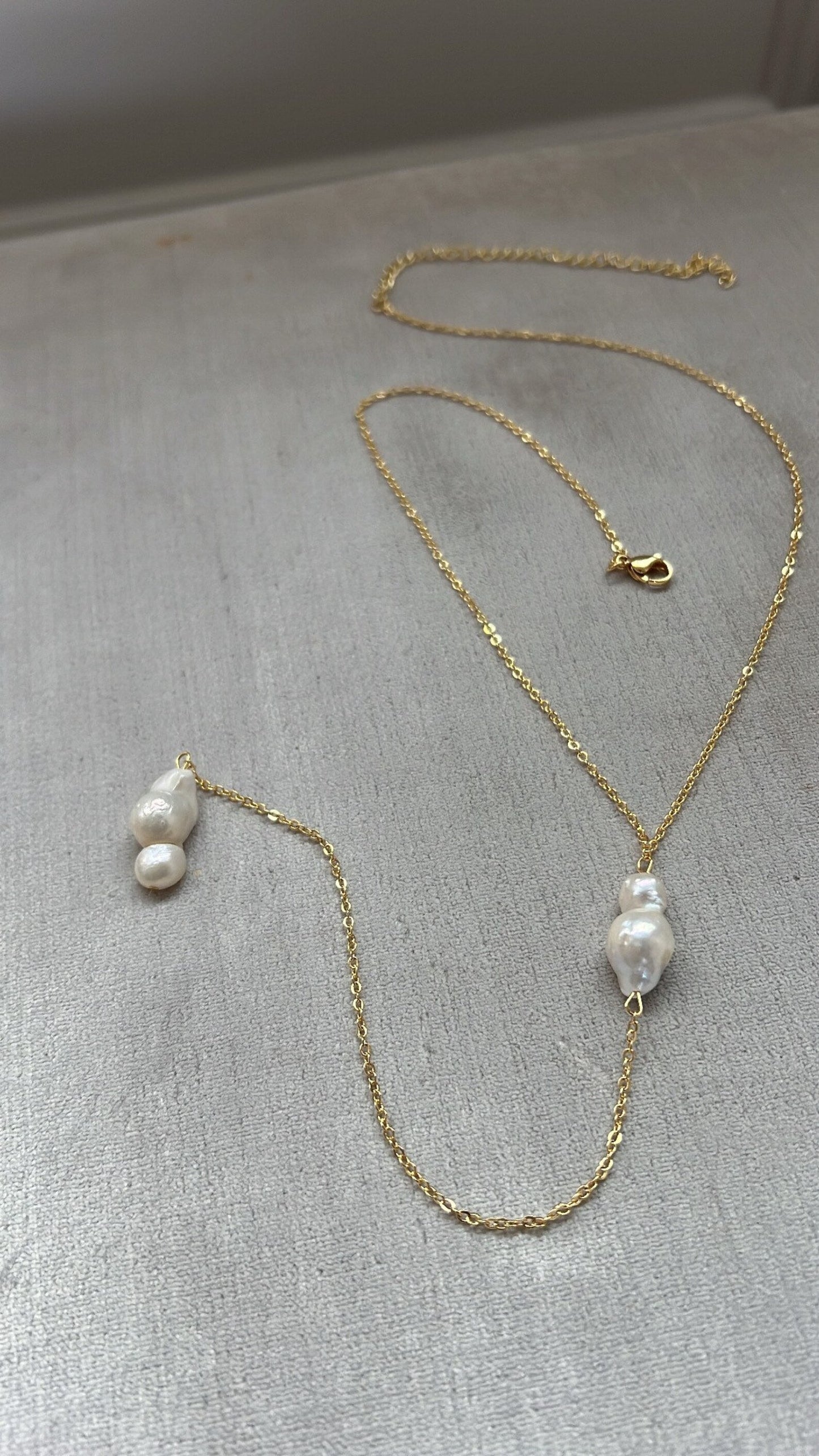 PEARL DROP BACK BODY NECKLACE
