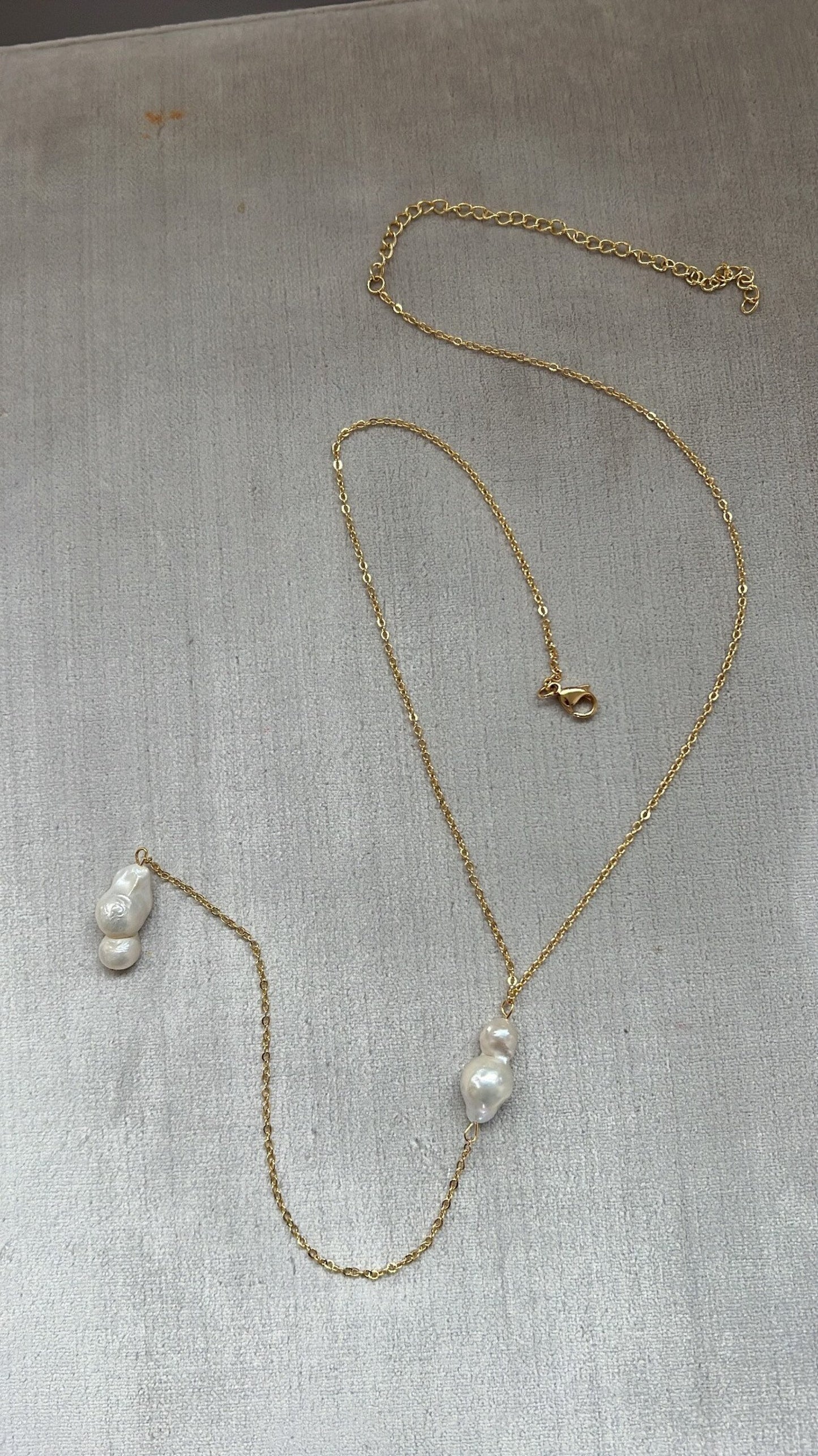 PEARL DROP BACK BODY NECKLACE
