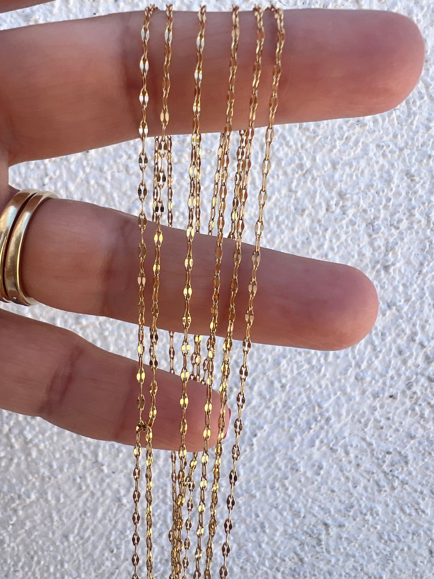 18K GP DIAMOND CUT RING BRACELET | HAND CHAIN