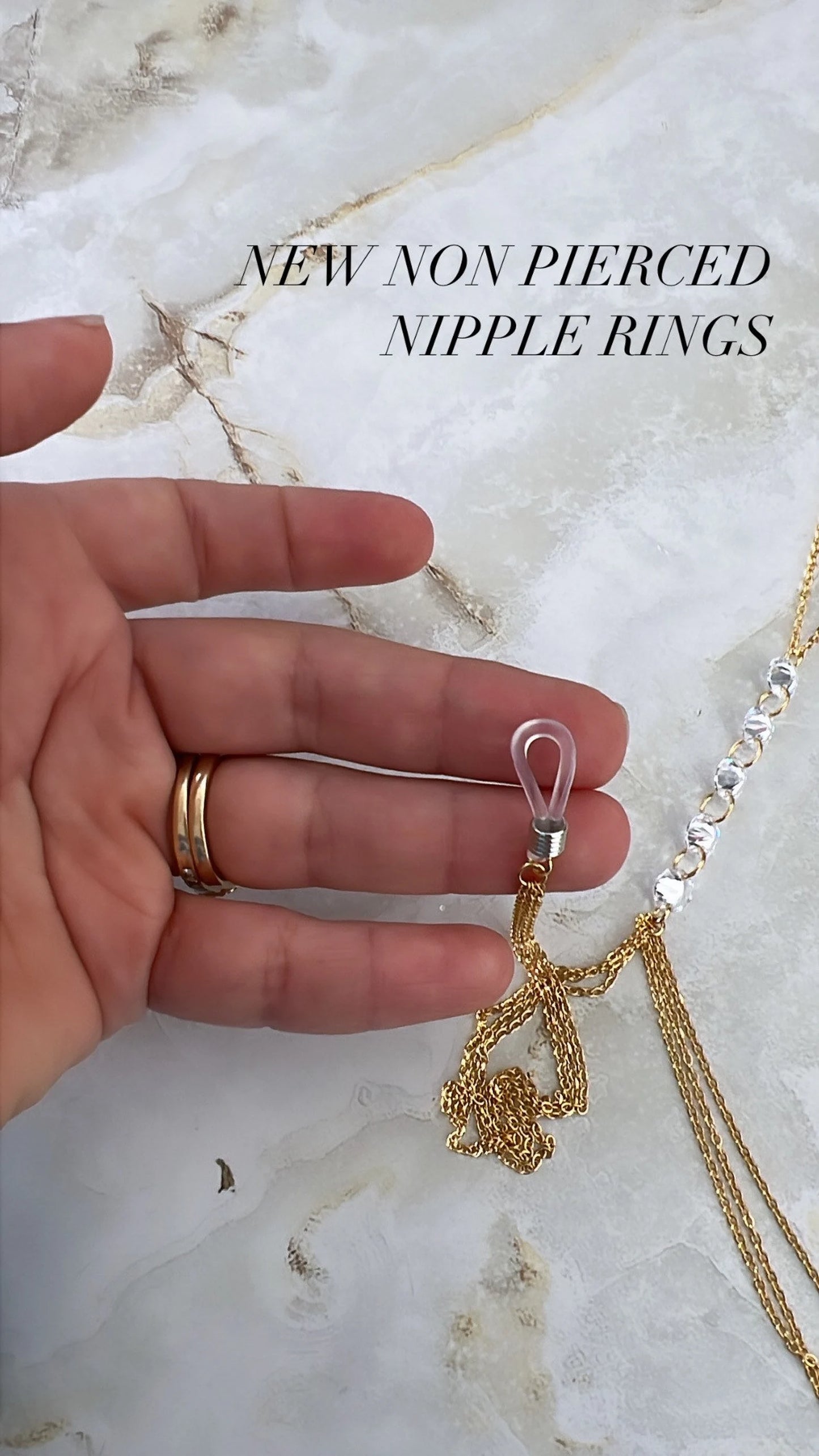 NON PIERCED CRYSTAL LAYERED BRALETTE