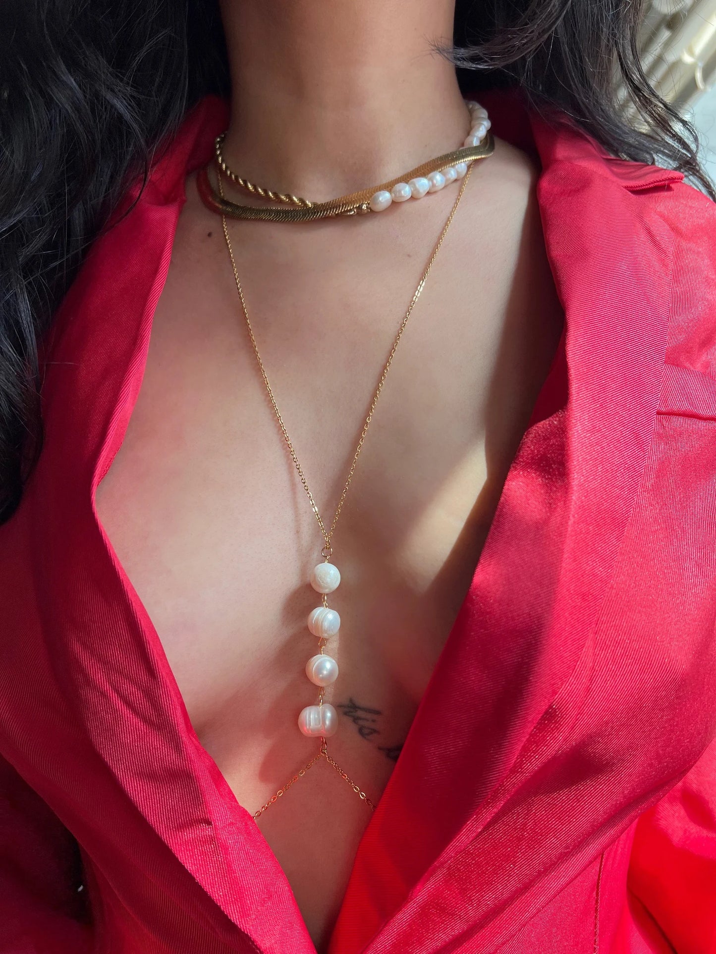 FRESH WATER PEARL BODY CHAIN
