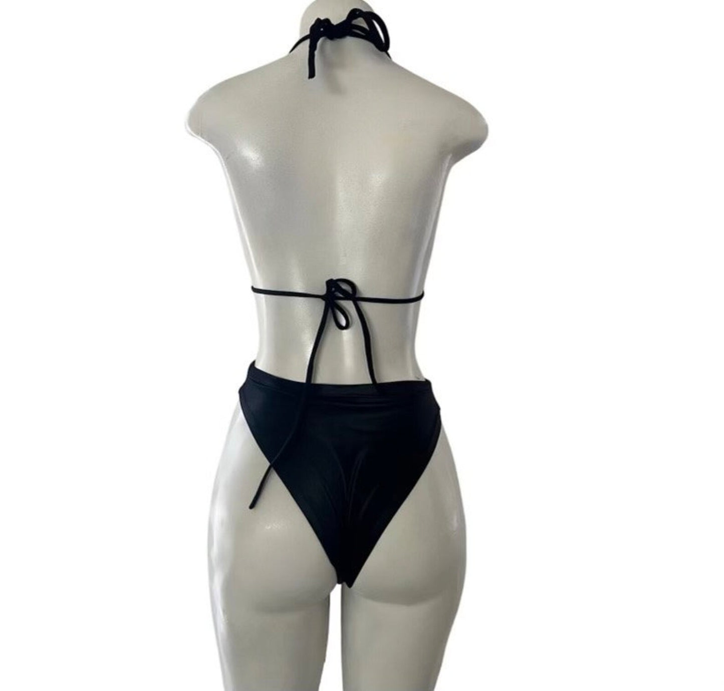 FAUX LEATHER BIKINI SET