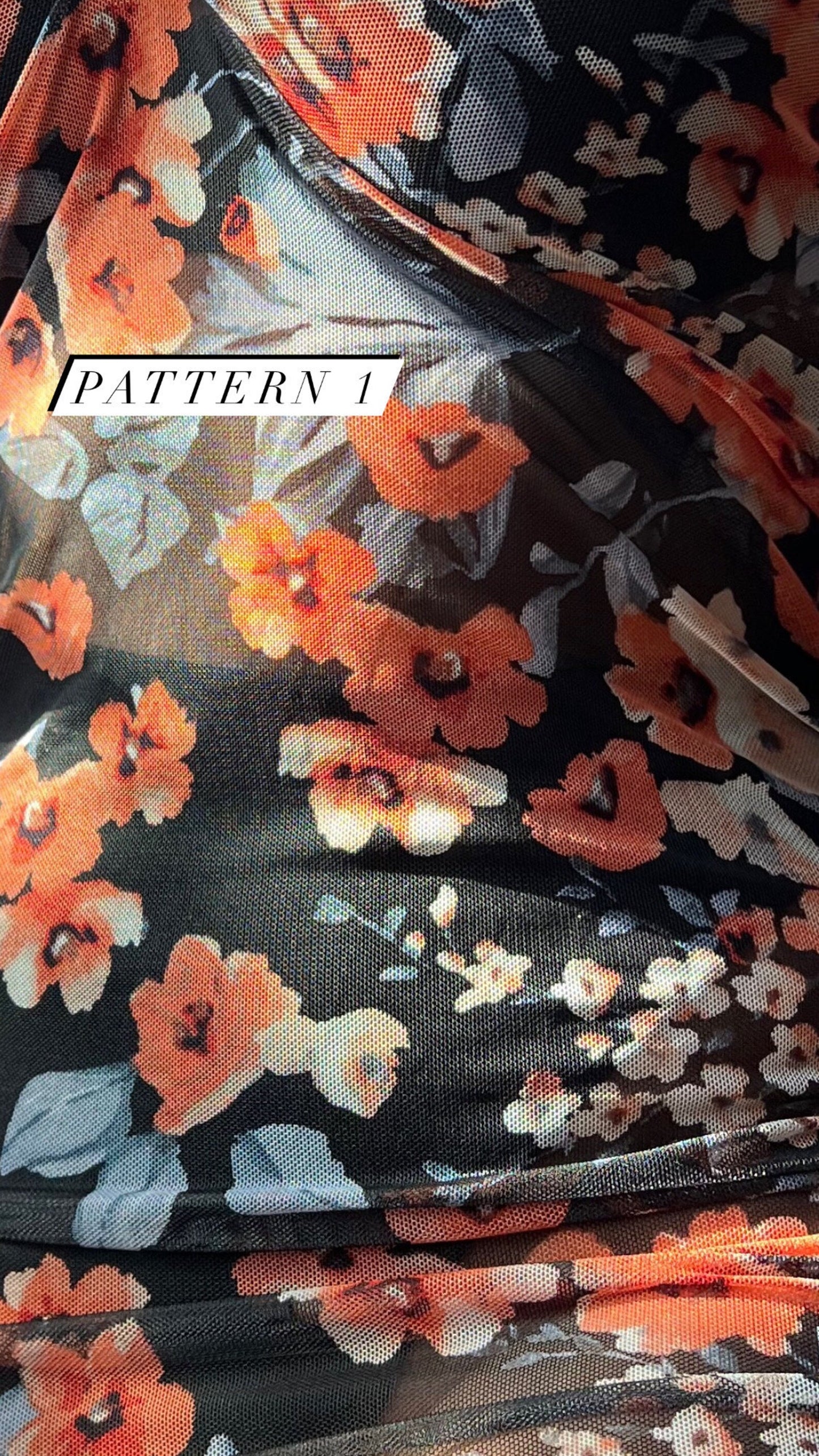 FLORAL SHEER MESH DRESS | COVER UP