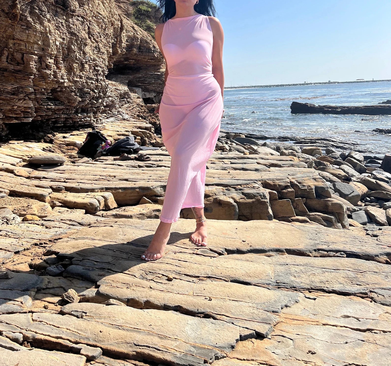 Long Sheer Mesh Dress Long Sheer Mesh Dress