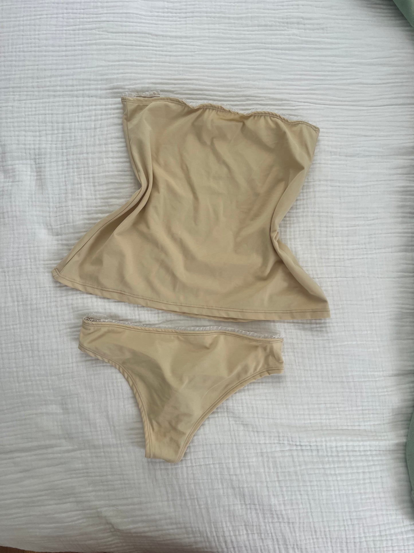 LOW RISE LACE TRIM 2 PIECE BIKINI SET