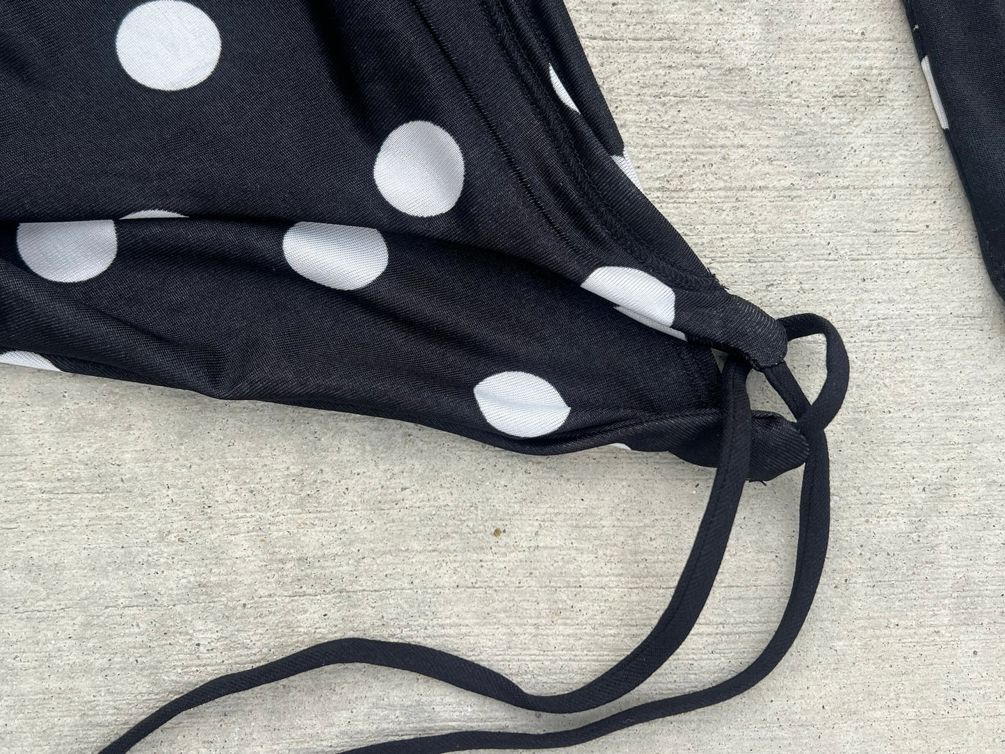 Polka Dot Low Rise Bikini Set / micro mini top
