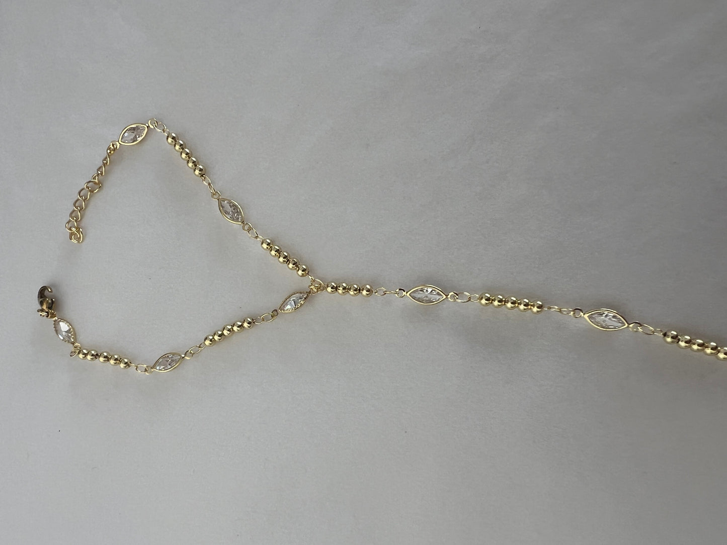 CZ GOLD FILLED HAND CHAIN