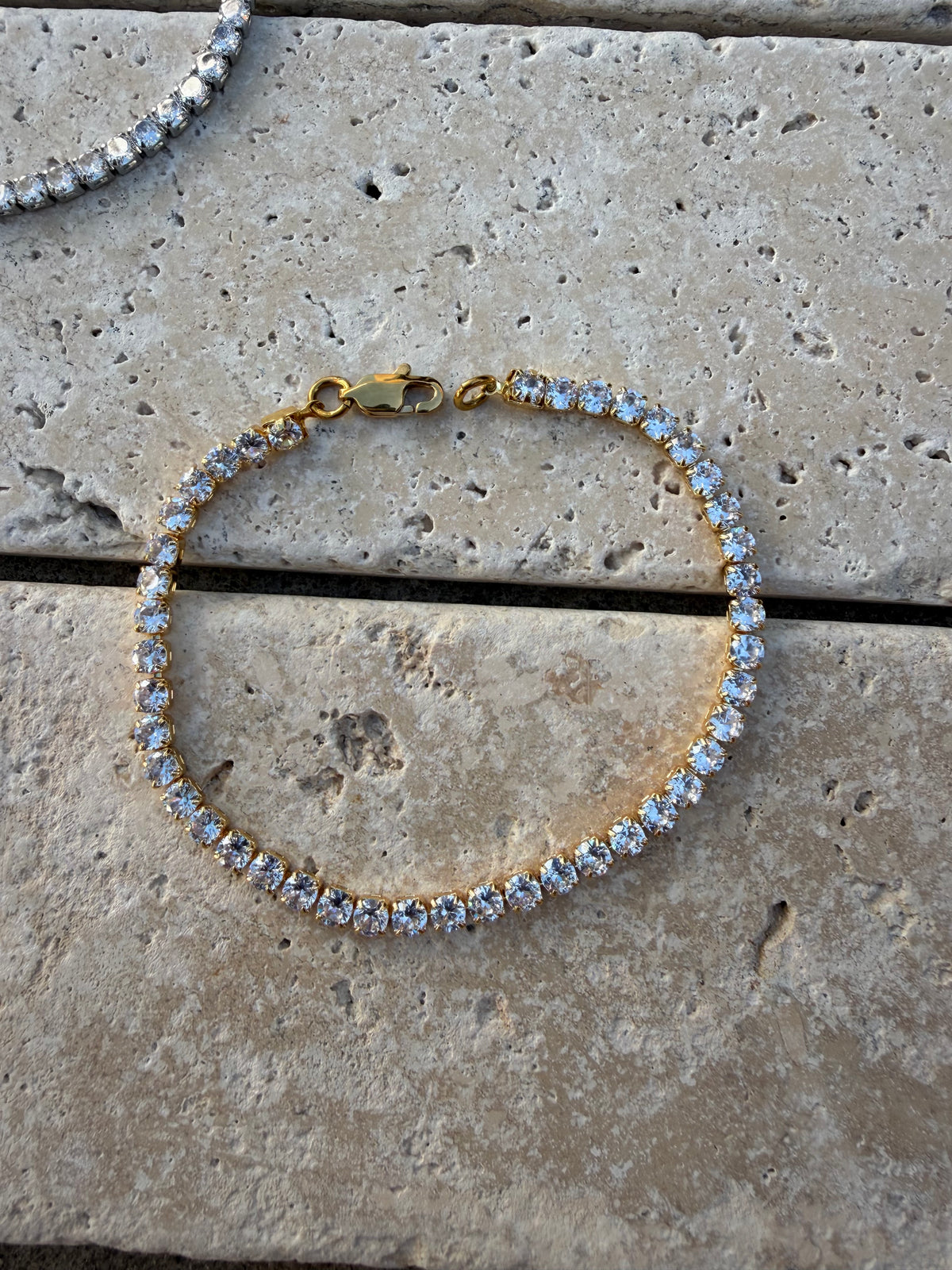 Diamond Tennis Anklet | 18K Gold Plated stainless steel Anklet