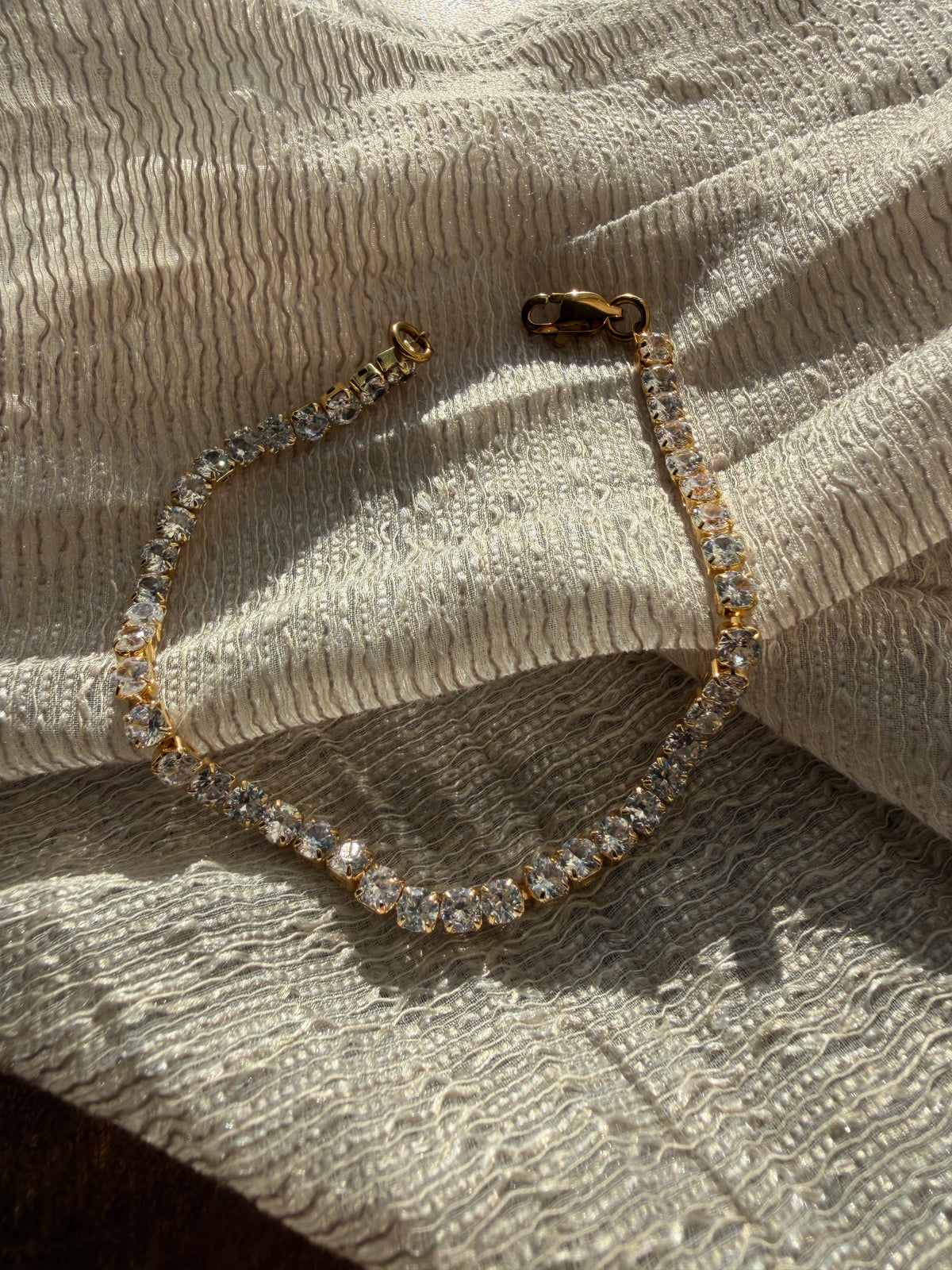 Diamond Tennis Anklet | 18K Gold Plated stainless steel Anklet