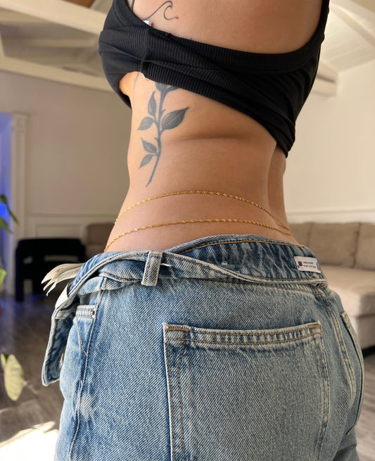 18K GP TWISTED WAIST CHAIN | BELLY CHAIN