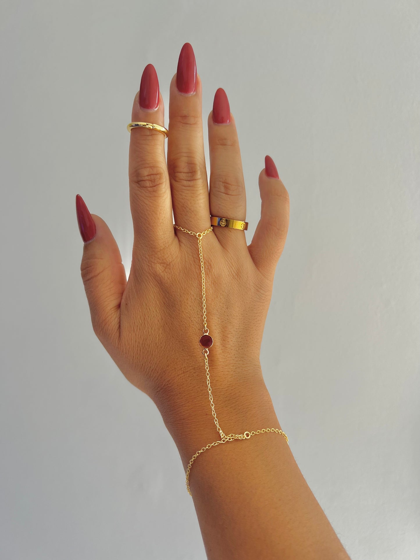 BIRTHSTONE HAND CHAIN