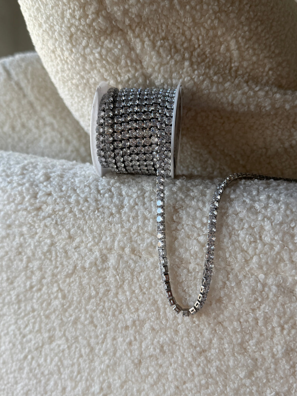 Diamond Tennis Anklet | Silver stainless steel Anklet