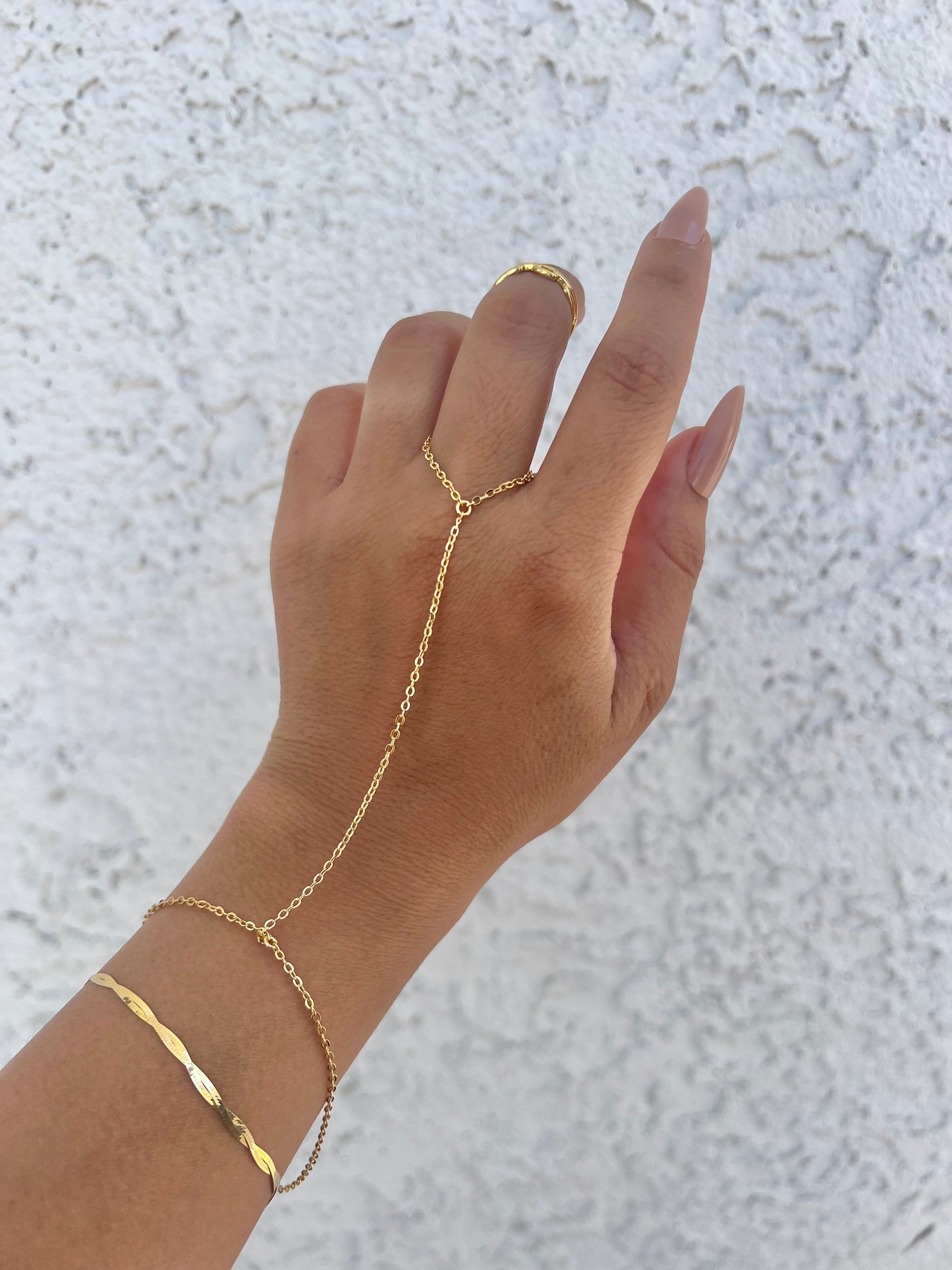 18K GP DAINTY RING BRACELET | HANDLET BRACELET