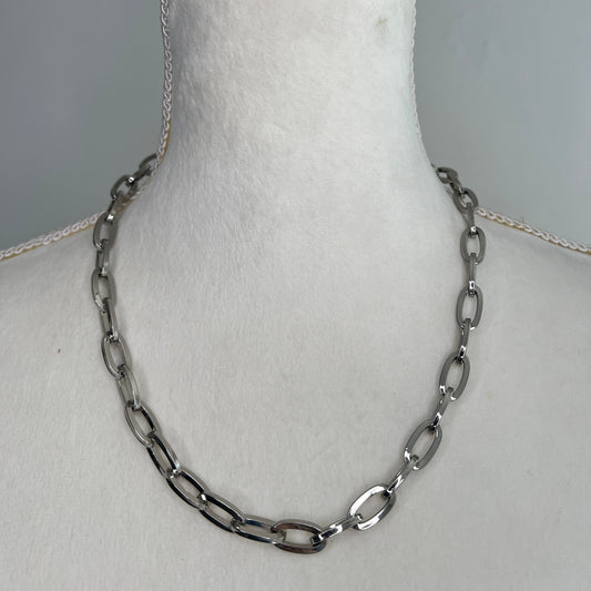HAND POLISH STAINLESS STEEL OVAL CHAIN