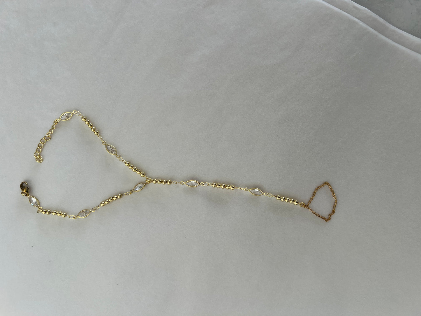 CZ GOLD FILLED HAND CHAIN