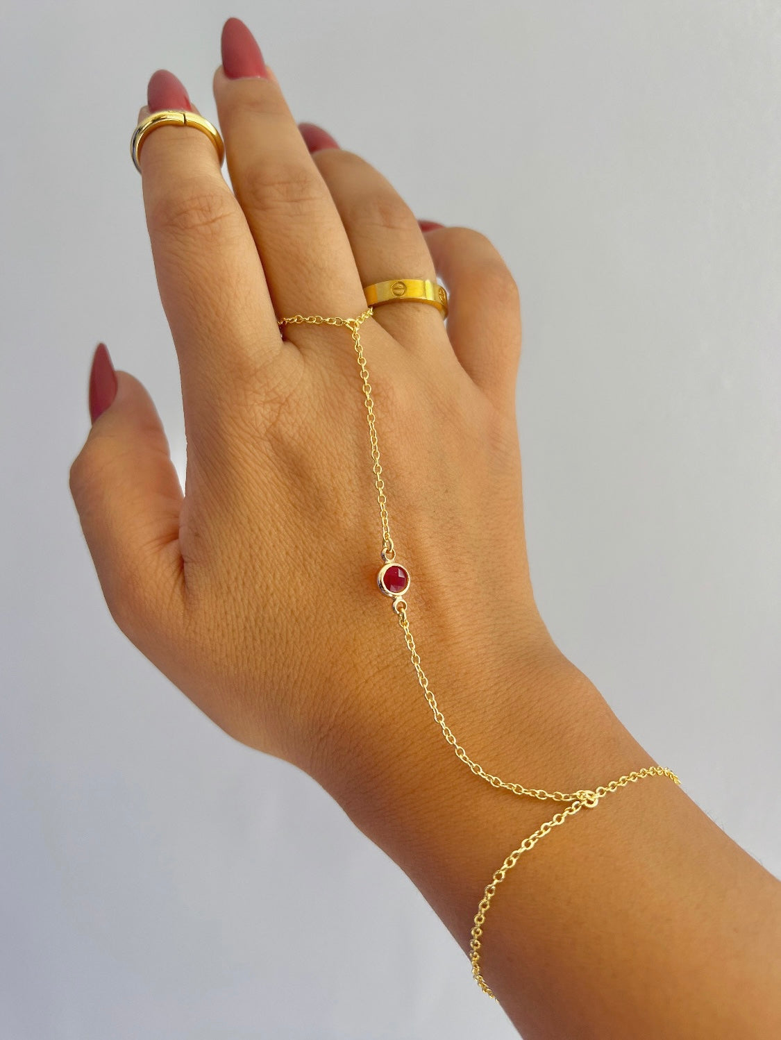 BIRTHSTONE HAND CHAIN