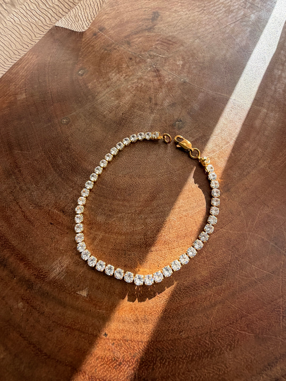 Diamond Tennis Anklet | 18K Gold Plated stainless steel Anklet