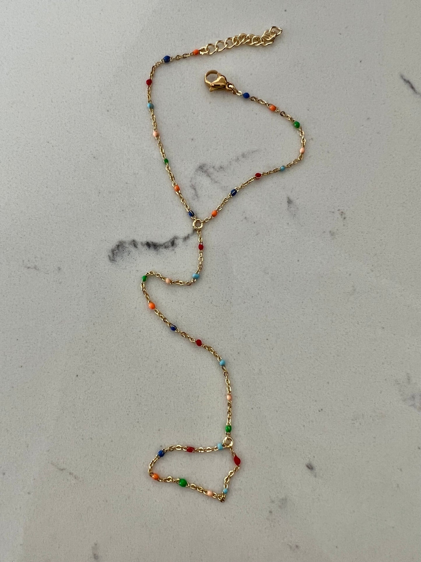 GOLD FILLED RAINBOW HAND CHAIN