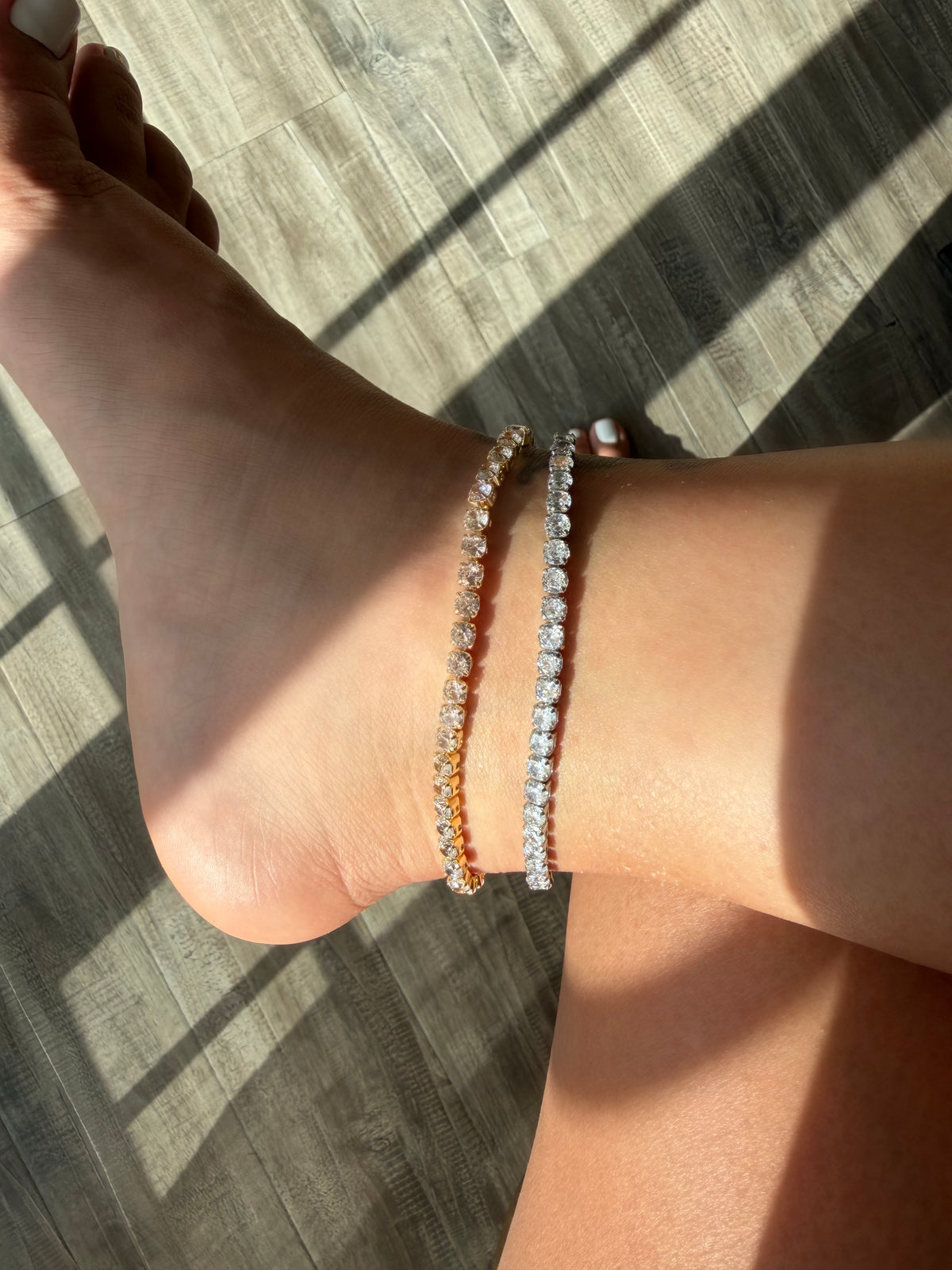 Diamond Tennis Anklet | 18K Gold Plated stainless steel Anklet