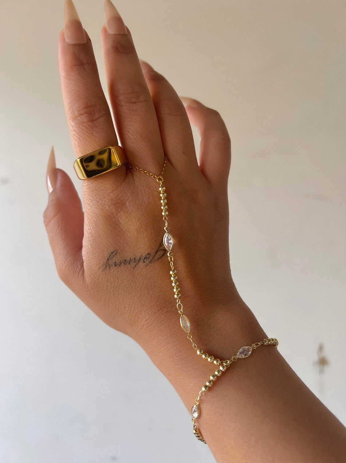 CZ GOLD FILLED HAND CHAIN