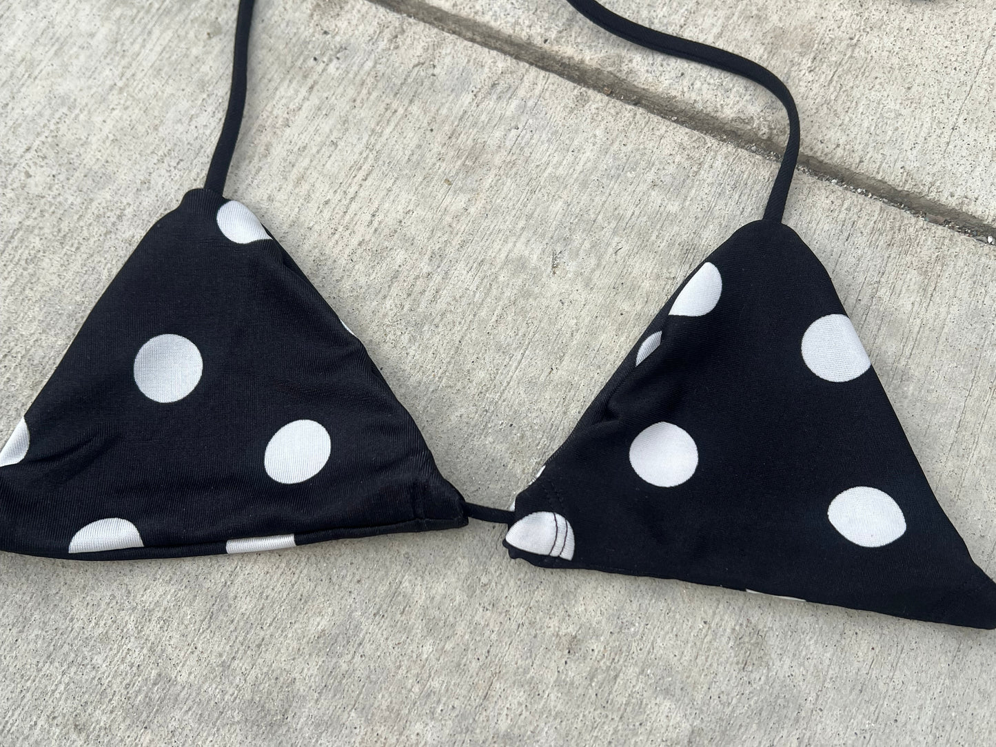Polka Dot Low Rise Bikini Set / micro mini top