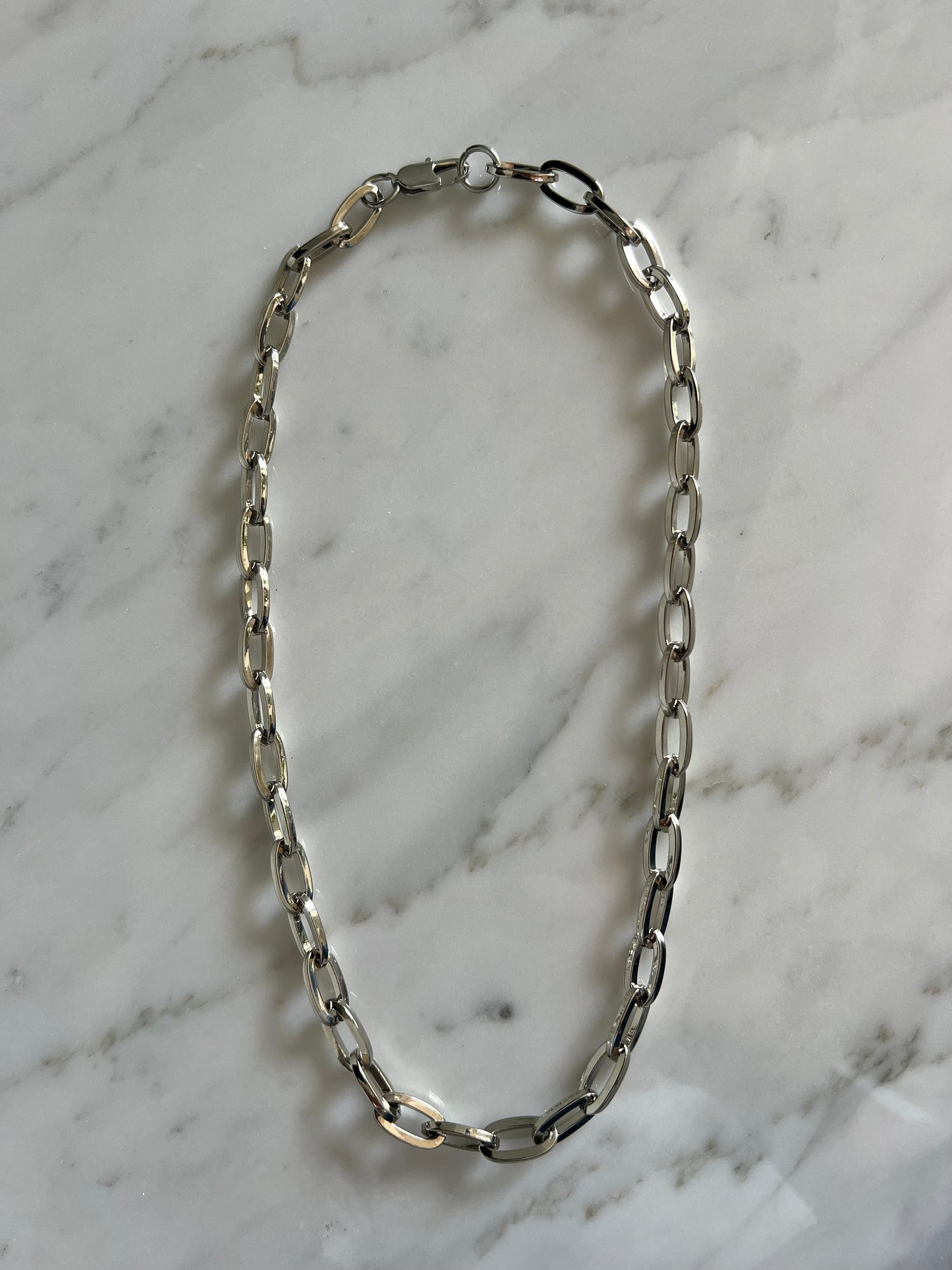 HAND POLISH STAINLESS STEEL OVAL CHAIN