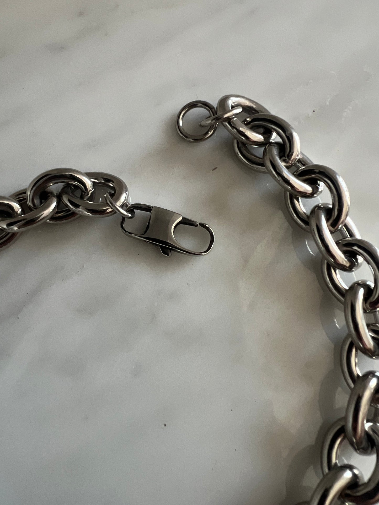 HIGH POLISHED LARGE CROSS STAINLESS STEEL CHOKER | NECKLACE