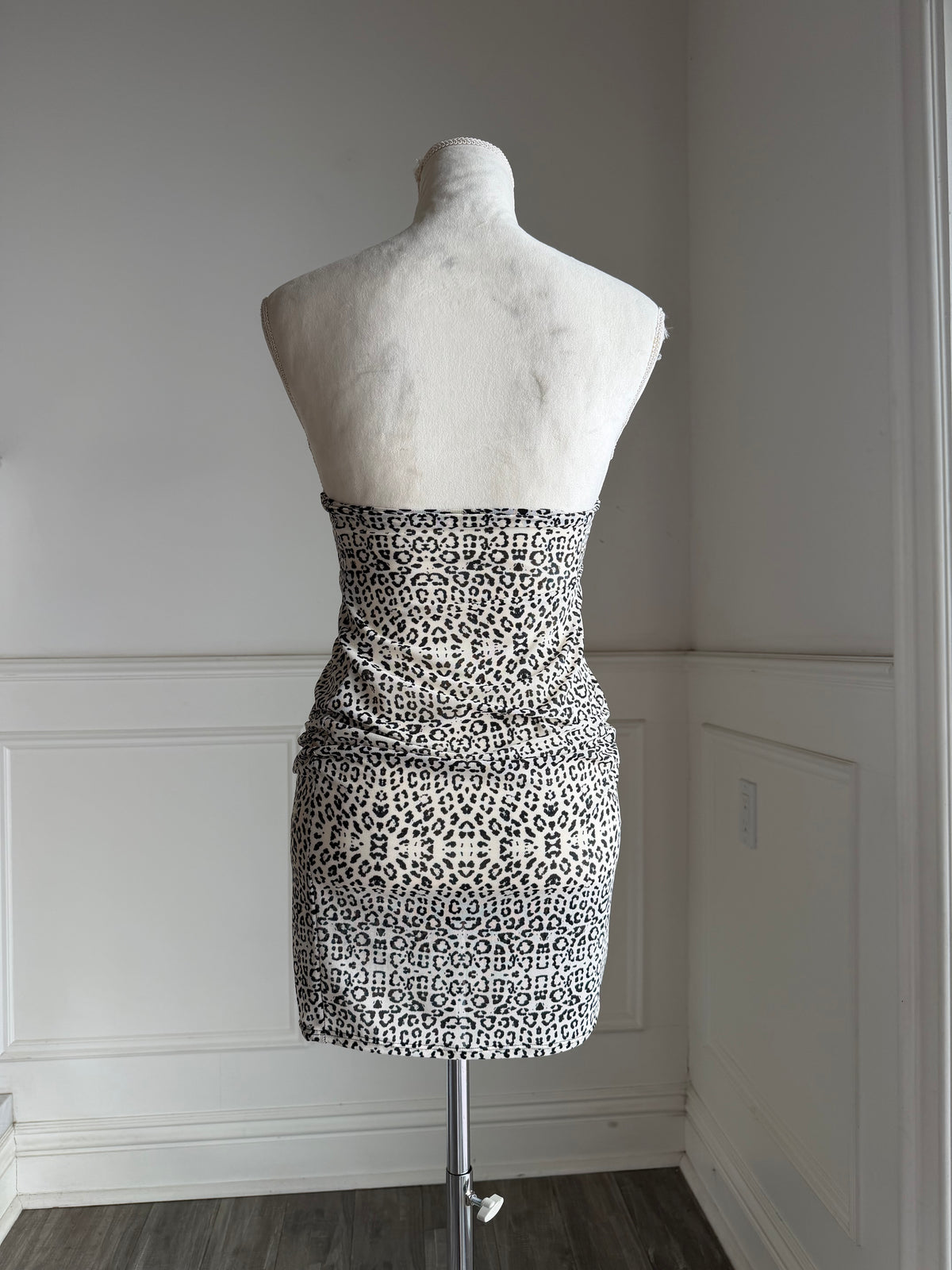 STRAPLESS SHEER DRESS