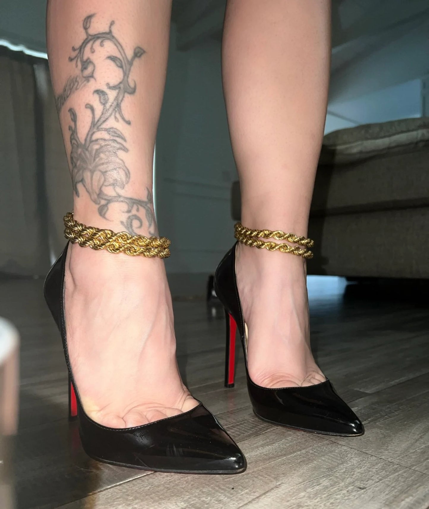 18K GP ROPE CHAIN ANKLET