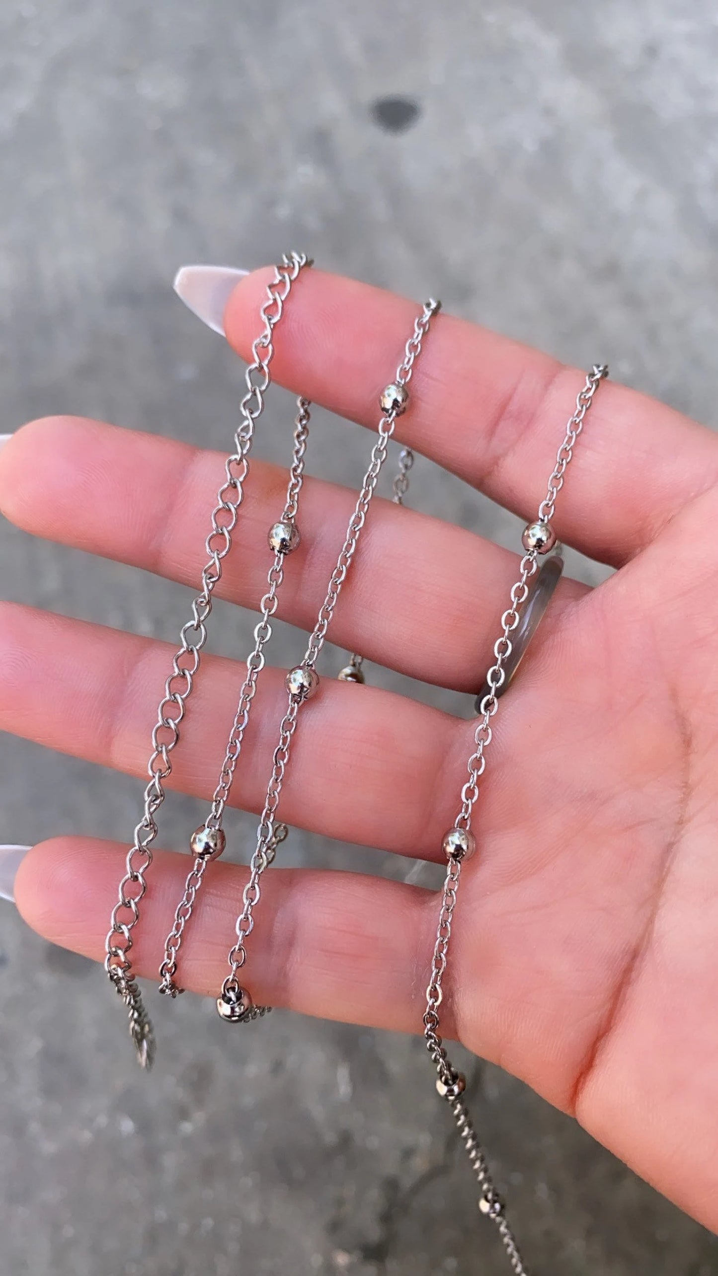 SILVER STAINLESS STEEL BALL WAIST CHAIN | BELLY CHAIN